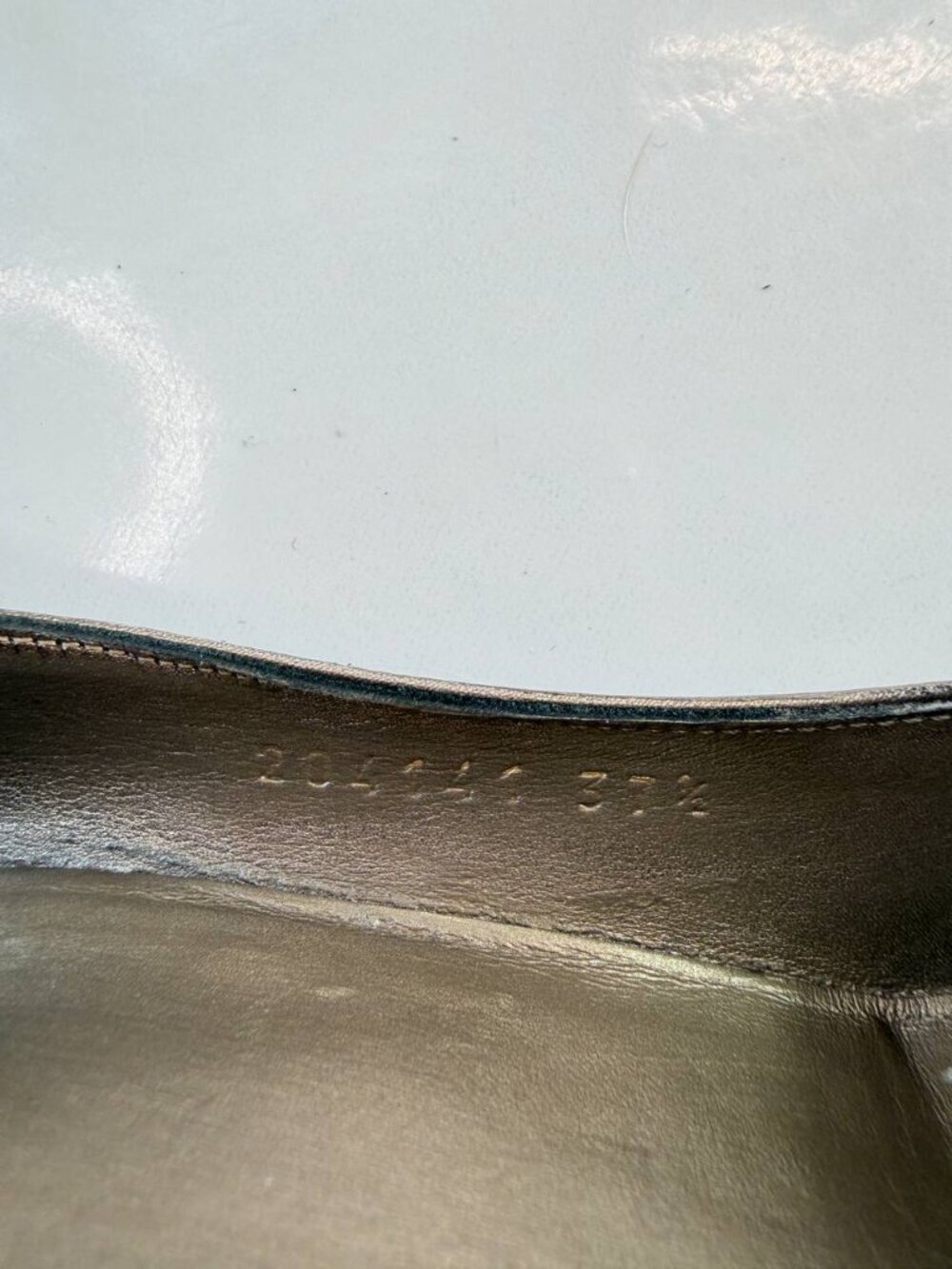 Gucci Metallic Gunmetal Gray Leather High Heel Pumps - Picture 15 of 16